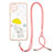 Silicone Candy Rubber Gel Fashionable Pattern Soft Case Cover with Lanyard Strap Y01X for Samsung Galaxy A12 5G