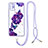 Silicone Candy Rubber Gel Fashionable Pattern Soft Case Cover with Lanyard Strap Y01X for Samsung Galaxy A21s