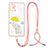 Silicone Candy Rubber Gel Fashionable Pattern Soft Case Cover with Lanyard Strap Y01X for Samsung Galaxy A21s