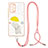 Silicone Candy Rubber Gel Fashionable Pattern Soft Case Cover with Lanyard Strap Y01X for Samsung Galaxy A52 5G