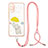 Silicone Candy Rubber Gel Fashionable Pattern Soft Case Cover with Lanyard Strap Y01X for Samsung Galaxy S20 5G