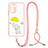 Silicone Candy Rubber Gel Fashionable Pattern Soft Case Cover with Lanyard Strap Y01X for Xiaomi Mi 11i 5G