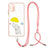 Silicone Candy Rubber Gel Fashionable Pattern Soft Case Cover with Lanyard Strap Y01X for Xiaomi Poco M3