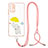 Silicone Candy Rubber Gel Fashionable Pattern Soft Case Cover with Lanyard Strap Y01X for Xiaomi Redmi 9T 4G