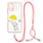 Silicone Candy Rubber Gel Fashionable Pattern Soft Case Cover with Lanyard Strap Y01X for Xiaomi Redmi Note 10 4G