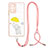 Silicone Candy Rubber Gel Fashionable Pattern Soft Case Cover with Lanyard Strap Y01X for Xiaomi Redmi Note 10 Pro 4G