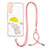 Silicone Candy Rubber Gel Fashionable Pattern Soft Case Cover with Lanyard Strap Y01X for Xiaomi Redmi Note 8 (2021)