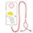 Silicone Candy Rubber Gel Fashionable Pattern Soft Case Cover with Lanyard Strap Y01X for Xiaomi Redmi Note 9 5G