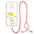 Silicone Candy Rubber Gel Fashionable Pattern Soft Case Cover with Lanyard Strap Y01X for Xiaomi Redmi Note 9S