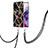 Silicone Candy Rubber Gel Fashionable Pattern Soft Case Cover with Lanyard Strap Y02B for Samsung Galaxy S20 5G