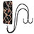 Silicone Candy Rubber Gel Fashionable Pattern Soft Case Cover with Lanyard Strap Y02B for Samsung Galaxy S20 5G