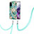 Silicone Candy Rubber Gel Fashionable Pattern Soft Case Cover with Lanyard Strap Y02B for Samsung Galaxy S20 5G Green