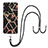 Silicone Candy Rubber Gel Fashionable Pattern Soft Case Cover with Lanyard Strap Y02B for Samsung Galaxy S23 FE 5G