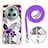 Silicone Candy Rubber Gel Fashionable Pattern Soft Case Cover with Lanyard Strap Y03B for Huawei Honor Magic5 Pro 5G