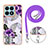 Silicone Candy Rubber Gel Fashionable Pattern Soft Case Cover with Lanyard Strap Y03B for Huawei Honor X8a 4G