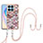 Silicone Candy Rubber Gel Fashionable Pattern Soft Case Cover with Lanyard Strap Y03B for Huawei Honor X8a 4G