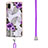 Silicone Candy Rubber Gel Fashionable Pattern Soft Case Cover with Lanyard Strap Y03B for Samsung Galaxy A02