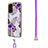 Silicone Candy Rubber Gel Fashionable Pattern Soft Case Cover with Lanyard Strap Y03B for Samsung Galaxy A34 5G