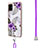 Silicone Candy Rubber Gel Fashionable Pattern Soft Case Cover with Lanyard Strap Y03B for Samsung Galaxy A51 4G