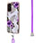 Silicone Candy Rubber Gel Fashionable Pattern Soft Case Cover with Lanyard Strap Y03B for Samsung Galaxy A82 5G