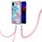 Silicone Candy Rubber Gel Fashionable Pattern Soft Case Cover with Lanyard Strap Y03B for Samsung Galaxy M01 Core