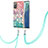 Silicone Candy Rubber Gel Fashionable Pattern Soft Case Cover with Lanyard Strap Y03B for Samsung Galaxy Note 20 5G