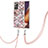 Silicone Candy Rubber Gel Fashionable Pattern Soft Case Cover with Lanyard Strap Y03B for Samsung Galaxy Note 20 Ultra 5G