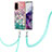 Silicone Candy Rubber Gel Fashionable Pattern Soft Case Cover with Lanyard Strap Y03B for Samsung Galaxy S20