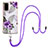 Silicone Candy Rubber Gel Fashionable Pattern Soft Case Cover with Lanyard Strap Y03B for Samsung Galaxy S20