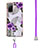 Silicone Candy Rubber Gel Fashionable Pattern Soft Case Cover with Lanyard Strap Y03B for Samsung Galaxy S20 FE (2022) 5G