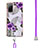 Silicone Candy Rubber Gel Fashionable Pattern Soft Case Cover with Lanyard Strap Y03B for Samsung Galaxy S20 FE 4G