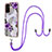 Silicone Candy Rubber Gel Fashionable Pattern Soft Case Cover with Lanyard Strap Y03B for Samsung Galaxy S23 FE 5G