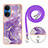 Silicone Candy Rubber Gel Fashionable Pattern Soft Case Cover with Lanyard Strap Y05B for Huawei Honor X7