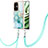 Silicone Candy Rubber Gel Fashionable Pattern Soft Case Cover with Lanyard Strap Y05B for OnePlus Nord N30 5G Green