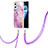 Silicone Candy Rubber Gel Fashionable Pattern Soft Case Cover with Lanyard Strap Y05B for Realme 9i 4G