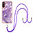 Silicone Candy Rubber Gel Fashionable Pattern Soft Case Cover with Lanyard Strap Y05B for Samsung Galaxy A04s