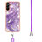 Silicone Candy Rubber Gel Fashionable Pattern Soft Case Cover with Lanyard Strap Y05B for Samsung Galaxy A04s