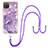 Silicone Candy Rubber Gel Fashionable Pattern Soft Case Cover with Lanyard Strap Y05B for Samsung Galaxy A12 5G