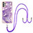 Silicone Candy Rubber Gel Fashionable Pattern Soft Case Cover with Lanyard Strap Y05B for Samsung Galaxy A13 4G