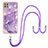 Silicone Candy Rubber Gel Fashionable Pattern Soft Case Cover with Lanyard Strap Y05B for Samsung Galaxy A22 5G