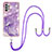 Silicone Candy Rubber Gel Fashionable Pattern Soft Case Cover with Lanyard Strap Y05B for Samsung Galaxy A32 5G