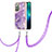 Silicone Candy Rubber Gel Fashionable Pattern Soft Case Cover with Lanyard Strap Y05B for Samsung Galaxy Note 20 5G