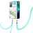 Silicone Candy Rubber Gel Fashionable Pattern Soft Case Cover with Lanyard Strap Y05B for Samsung Galaxy Note 20 5G