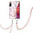 Silicone Candy Rubber Gel Fashionable Pattern Soft Case Cover with Lanyard Strap Y05B for Samsung Galaxy S20 FE (2022) 5G