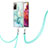 Silicone Candy Rubber Gel Fashionable Pattern Soft Case Cover with Lanyard Strap Y05B for Samsung Galaxy S20 FE (2022) 5G