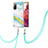 Silicone Candy Rubber Gel Fashionable Pattern Soft Case Cover with Lanyard Strap Y05B for Samsung Galaxy S20 FE (2022) 5G