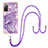 Silicone Candy Rubber Gel Fashionable Pattern Soft Case Cover with Lanyard Strap Y05B for Samsung Galaxy S20 FE (2022) 5G