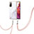 Silicone Candy Rubber Gel Fashionable Pattern Soft Case Cover with Lanyard Strap Y05B for Samsung Galaxy S20 FE 4G