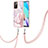 Silicone Candy Rubber Gel Fashionable Pattern Soft Case Cover with Lanyard Strap Y05B for Xiaomi Redmi 10 (2022)