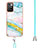 Silicone Candy Rubber Gel Fashionable Pattern Soft Case Cover with Lanyard Strap Y05B for Xiaomi Redmi 10 (2022)